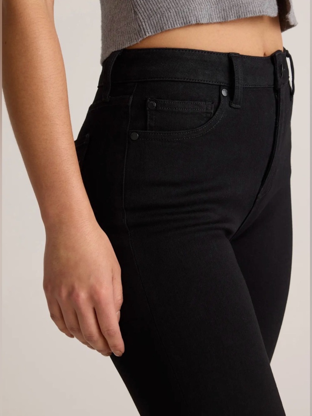 Quince Women’s Bella Stretch Straight Jeans NWT Black Size 30 - Picture 14 of 14